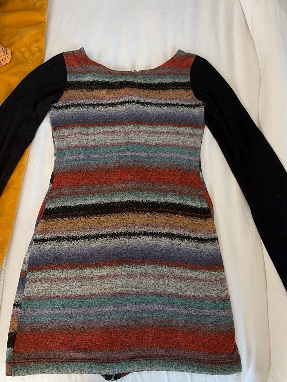 Double Zero Multicolor Heathered Knit dress with zip up back.
